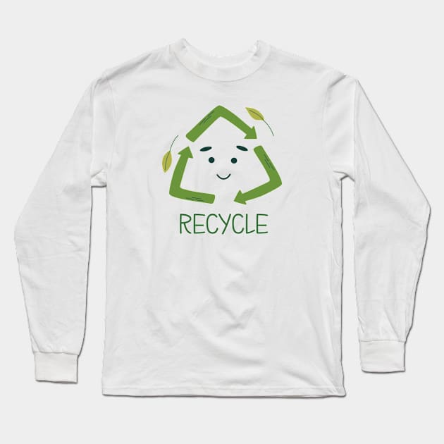 Recycle symbol Long Sleeve T-Shirt by DanielK